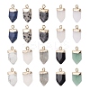 10Pcs 10 Style Natural Gemstone Pointed Pendants G-LS0002-04-2