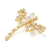 Brass Micro Pave Clear Cubic Zirconia Pendants FIND-Z041-15A-2