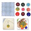Flat Round with Tree of Life Pendant Silicone Molds DIY-L071-04-1