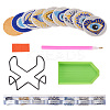 DIY Diamond Painting Evil Eye Theme Cup Mat Kits DIY-TAC0028-02-14