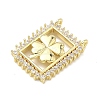 Brass Micro Pave Cubic Zirconia Pendants KK-K417-19C-G-2