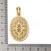Rack Plating Brass Micro Pave Clear Cubic Zirconia Pendants KK-C067-09G-04-3
