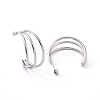 Non-Tarnish 304 Stainless Steel C-shape Stud Earrings EJEW-G298-13C-P-2