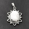 Natural Howlite Pendants G-B033-03P-22-3
