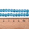 Transparent Electroplate Glass Beads Strands EGLA-Q132-6MM-01A-17-4