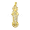 Priest Rack Plating Brass Micro Pave Cubic Zirconia Pendants KK-G513-88G-1