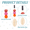 Wood & Wool Felt Car Air Vent Clips HJEW-DR00037-3