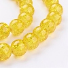 Spray Painted Crackle Glass Beads Strands CCG-Q001-10mm-10-3