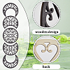 Wooden Moon Phase Decor Wall Decorations Set AJEW-WH0258-790B-5