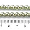 UV Plating Pearlized Glass Pearl Beads Strands GLAA-F128-01A-T21-2