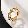 Brass Micro Pave Clear Cubic Zirconia Finger Rings for Women RJEW-S622-10G-5