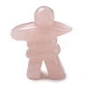 Natural Rose Quartz Carved Healing Human Shape Figurines DJEW-D012-03D-1