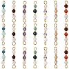 28Pcs 7 Styles Natural Gemstone Connector Charms HJEW-YW00201-2