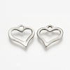 Tarnish Resistant 304 Stainless Steel Open Heart Charms LS-STAS-T015-10-2