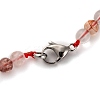 Natural Quartz Graduated Beaded Necklaces & Stretch Bracelets Jewelry Sets SJEW-H304-01B-4