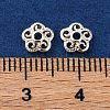 Flower Brass Bead Caps KK-K378-43S-2