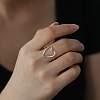 Non-Tarnish Hollow Out Heart 304 Stainless Steel Open Cuff Ring for Women LS-RJEW-E073-07P-4