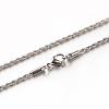 Tarnish Resistant 304 Stainless Steel Rope Chain Necklaces LS-STAS-M174-008P-B-1