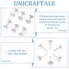 84Pcs 6 Style 201 Stainless Steel Stud Earring Findings STAS-UN0057-42-4