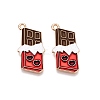 Valentine's Day Theme Alloy Enamel Pendants ENAM-T020-50B-01-1