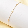304 Stainless Steel Star Link Bracelets for Women BJEW-K237-20G-1