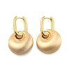 Flat Round Brass Hoop Earrings for Women EJEW-U055-02G-2