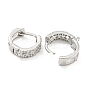 Rack Plating Brass Micro Pave Cubic Zirconia Hoop Earring Findings EJEW-C102-21A-P-2