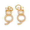 Brass Micro Pave Cubic Zirconia Charms ZIRC-G169-01G-1