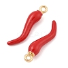 Rack Plating Alloy Enamel Pendants PALLOY-R451-07G-01-2