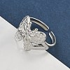 304 Stainless Steel Open Cuff Rings for Women RJEW-A079-02A-P-1