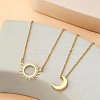 2Pcs Sun & Moon Alloy Pendant Necklaces FS-WGC7774-01-3
