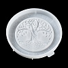 Flat Round with Tree of Life & Runes DIY Wall Decoration Silicone Molds LS-SIL-F007-04-3