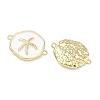 Ocean Brass Enamel Connector Charms KK-C251-05G-01C-2
