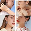 4Pair 4 Style Filigree Coin Dangle Earrings EJEW-SW00009-6
