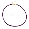 Braided Round Imitation Leather Bracelets Making BJEW-H610-01G-10-1