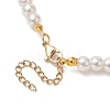 White Glass Pearl Beaded Necklaces NJEW-JN04652-05-5