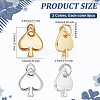 10Pcs 2 Colors Brass Pendants KK-ME0002-16-2