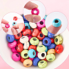 80Pcs 8 Colors Dyed Synthetic Turquoise European Beads SPDL-SC0001-01-5
