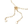 Soldered Brass Paperclip Chain Slider Bracelet Making AJEW-JB01556-5