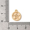 Brass Micro Pave Clear Cubic Zirconia Charms KK-M294-29G-3