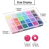 24 Colors Opaque Acrylic Beads MACR-YW0002-95-3