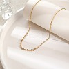Cubic Zirconia Column Pendant Necklace with Brass Cable Chains LS-UU3534-1-4