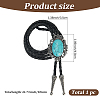 Natural Turquoise with PU Leather Lariat Necklace NJEW-WH20010-02A-2