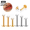 G23 Titanium Clear Cubic Zirconia Internally Threaded Labrets WGA0CA4-02-1