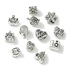 60Pcs 12 Style Tibetan Style Alloy European Beads TIBEB-FS0001-04-3