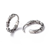 316 Stainless Steel Thorns Hoop Earrings for Men Women EJEW-C045-05-2
