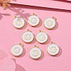 Golden Plated Alloy Charms LS-X-ENAM-S118-01G-5