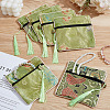 6Pcs Chinese Style Silk Cloth Embroidery Jewelry Packing Zipper Bags with Tassel ABAG-ME0001-05B-4
