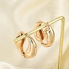 Brass Hoop Earrings for Women EJEW-U041-09G-3