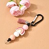 Silicone & Faux Suede Tassel Pendant Decoration HJEW-YW00100-02-1